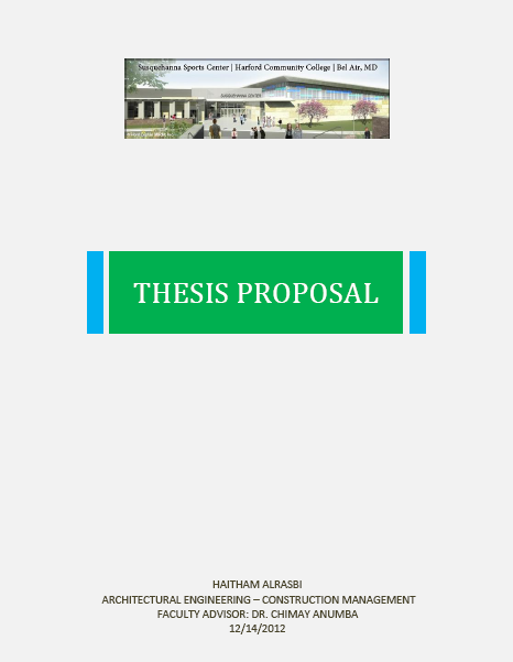 Thesis proposal cover page sample